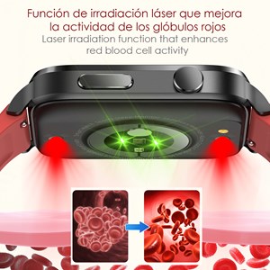 Montre intelligente f100 avec thérapie santé au laser à double sonde.