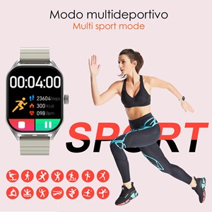 Smartwatch dt99 avec écran amoled de 2,04&nbsp;. Moniteur de santé, +150.