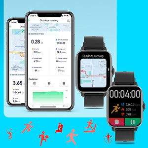 Smartwatch dt102, écran haute résolution. Moniteur cardiaque, ecg.
