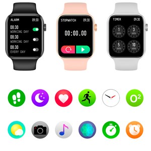 Montre intelligente a02 avec couronne multifonction intelligente.