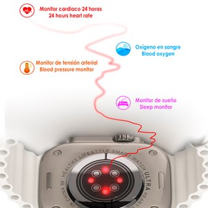 Smartwatch t500 ultra, avertissement de notifications, clavier d'appel bluetooth