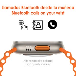 Smartwatch t500 ultra, avertissement de notifications, clavier d'appel bluetooth