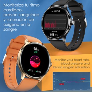 Smartwatch qs80 avec appels bt, notifications push. Moniteur sportif et de santé