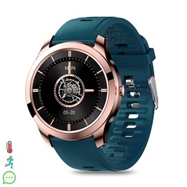 Smartwatch m28 avec thermomètre corporel, moniteur de o2 dans le sang et tension