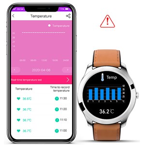 Smartwatch m28 avec thermomètre corporel, moniteur de o2 dans le sang et tension