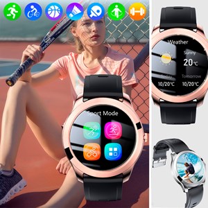 Smartwatch m28 avec thermomètre corporel, moniteur de o2 dans le sang et tension
