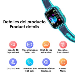Montre intelligente 4g gps et wifi lt21 pour enfants. Appels vidéo, localisateur