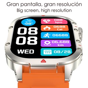 Smartwatch b04 avec appels bt, notifications push. Moniteur sportif et de santé.