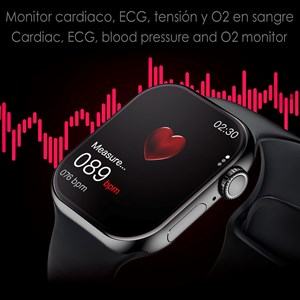 Montre intelligente s10 avec moniteur cardiaque avancé, ecg, sucre dans le sang.