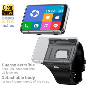 Smartwatch phone s999 4g panoramique avec so android 9.0, quad core, wifi, gps.