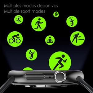 Smartwatch s10 avec moniteur cardiaque avancé, ecg, glycémie, appels bluetooth.