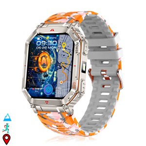 Smartwatch kr92 avec appels bt, gps, outils d'exploration, moniteur cardiaque.