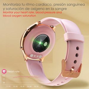 Smartwatch dm05. Moniteur de santé avec température corporelle, o2 et tension.