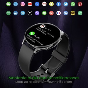 Smartwatch dm05. Moniteur de santé avec température corporelle, o2 et tension.