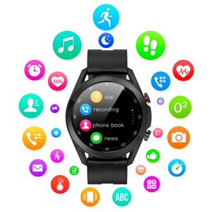 Smartwatch l19 avec notifications d'applications. Moniteur de santé avec ecg.