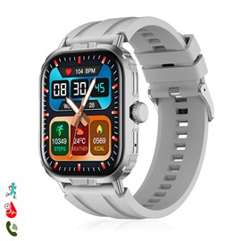 Smartwatch m106 avec double bracelet, l'un en silicone et l'autre en nylon.