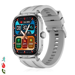 Smartwatch m106 avec double bracelet, l'un en silicone et l'autre en nylon.