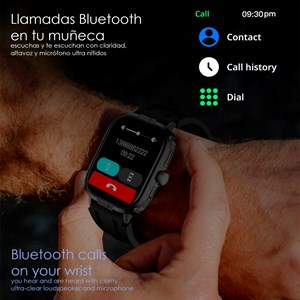 Smartwatch m106 avec double bracelet, l'un en silicone et l'autre en nylon.