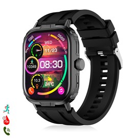 Smartwatch m106 avec double bracelet, l'un en silicone et l'autre en nylon.