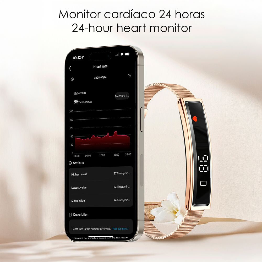 Tracker D'Activité Étanche Ip68 Bluetooth Avec Moniteur De Fréquence