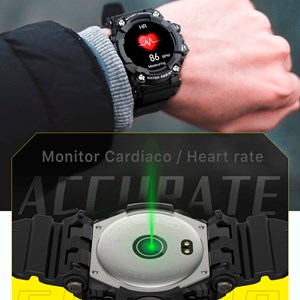 Smartwatch t6 avec boîtier haute résistance. Moniteur cardiaque dynamique.