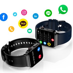 Smartwatch e500 avec détection de la glycémie, moniteur de tension et o2.