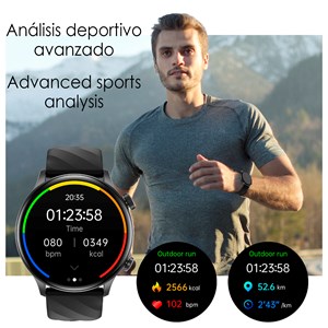 Smartwatch zw63 avec appels bluetooth, thermomètre, glucose dans le sang.