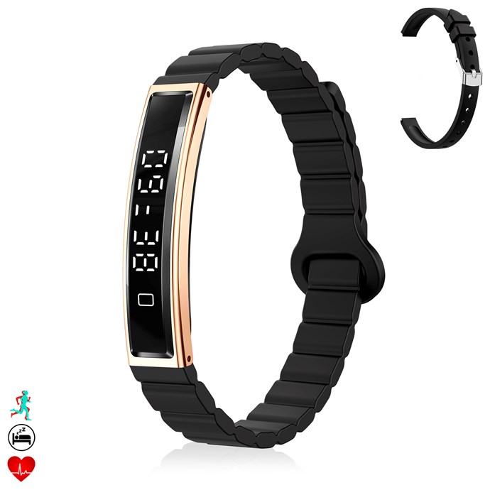 Montre Connectée Fitness Bluetooth Cardio Sommeil Pas à Pas Calories, Notification Appels