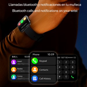 Smartwatch qs08. Écran incurvé amoled de 1,85 pouces, appel bluetooth.
