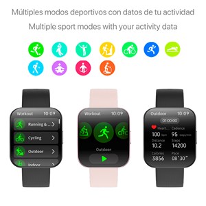 Smartwatch qs08. Écran incurvé amoled de 1,85 pouces, appel bluetooth.