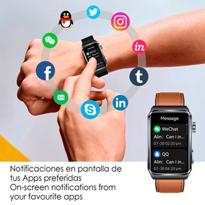 Smartwatch tk73, appels bluetooth avec fonctions avancées de santé.