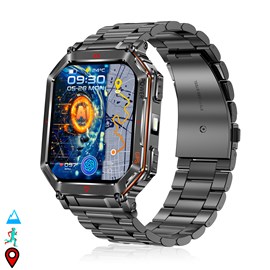 Montre intelligente kr92 avec appels bt, gps, outils d'exploration.