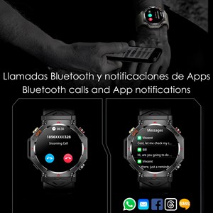 Smartwatch kc91 avec appels bt, gps, outils d'exploration, chatgpt.