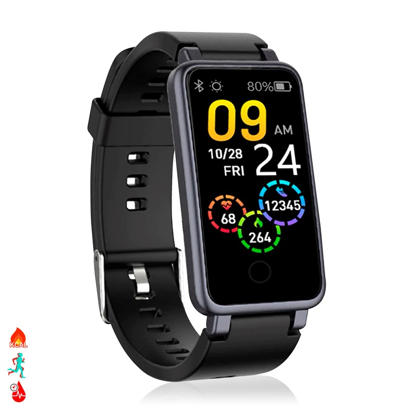 Bracelet intelligent c2 plus avec moniteur de fréquence cardiaque.