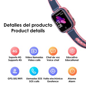 Smartwatch 4g gps et wifi lt21 pour enfants. Vidéoconférences.