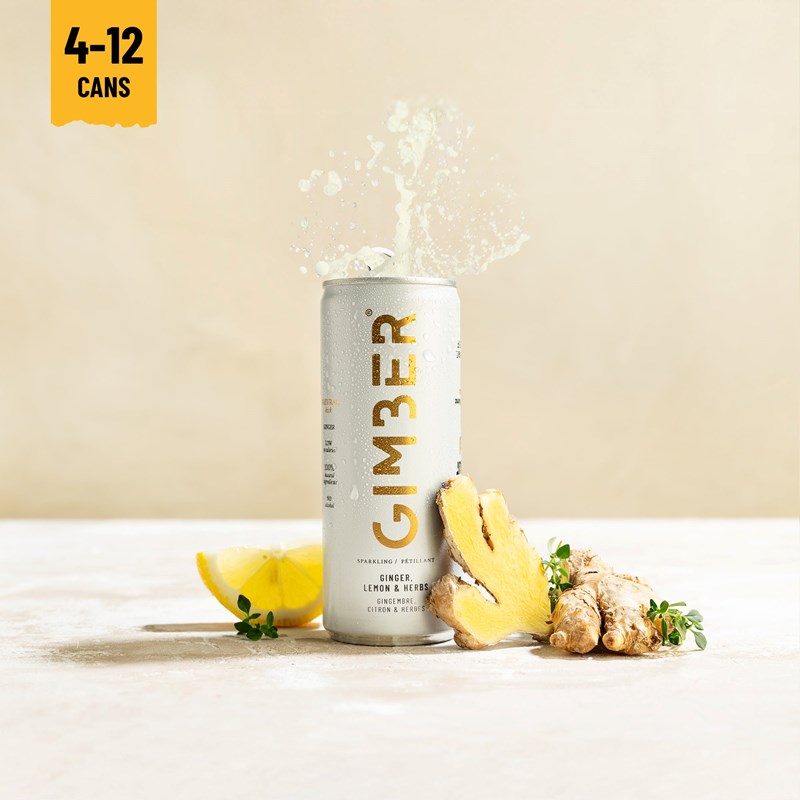 Gimber prêt-à-boire original - 12 canettes de 250ml