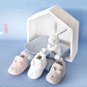 Chaussons gris (0-6 mois)