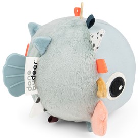 Balle d'éveil poisson puffee bleu (12 cm)