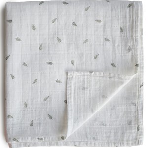 Maxi lange en coton bio leaves (120 x 120 cm)