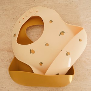 Lot de 2 bavoirs à poche lemon