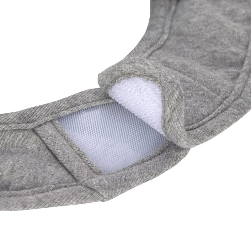 Lot de 3 bavoirs naissance gris foncé-gris clair-nature mélange (Lassig) - Image 3