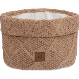 Panier de rangement check knit biscuit (14 x 18 cm)