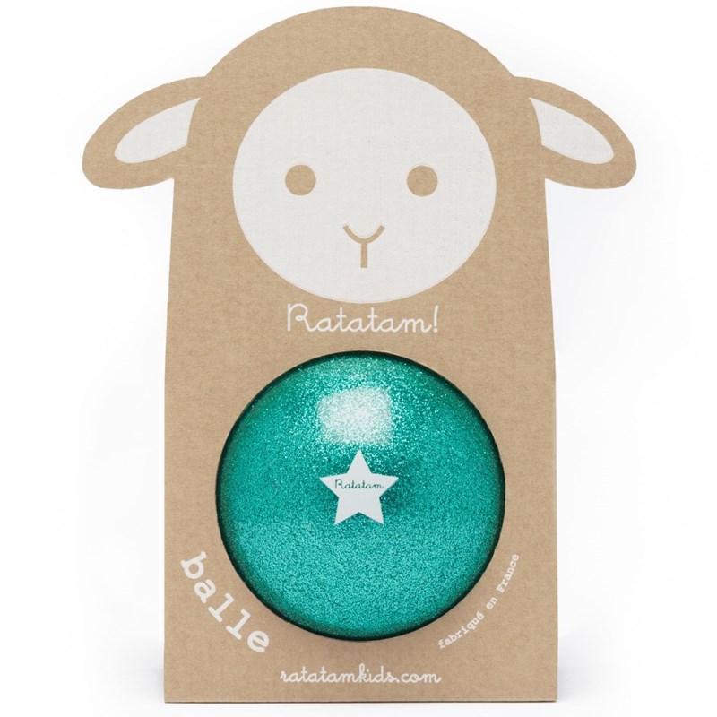 Ballon paillettes vert (10 cm)