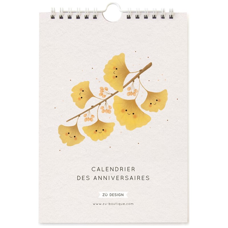 Calendrier des anniversaires ginkgo