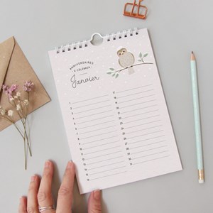 Calendrier des anniversaires ginkgo