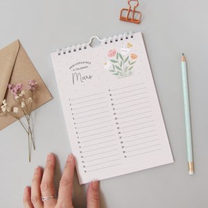 Calendrier des anniversaires ginkgo