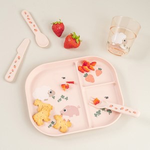 Set de 3 couverts foodie tiny farm rose