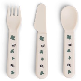Set de 3 couverts foodie tiny farm sable