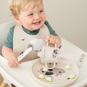 Set de 3 couverts foodie tiny farm sable