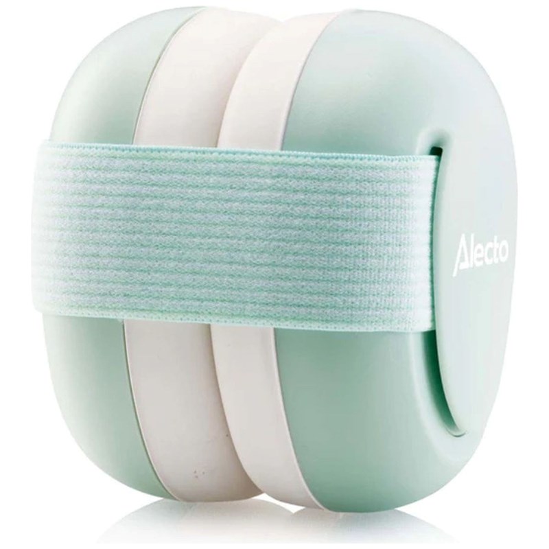 Casque anti-bruit pour bébés blanc-vert menthe